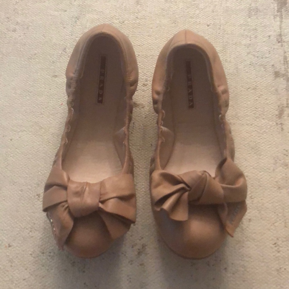 Prada bow flats